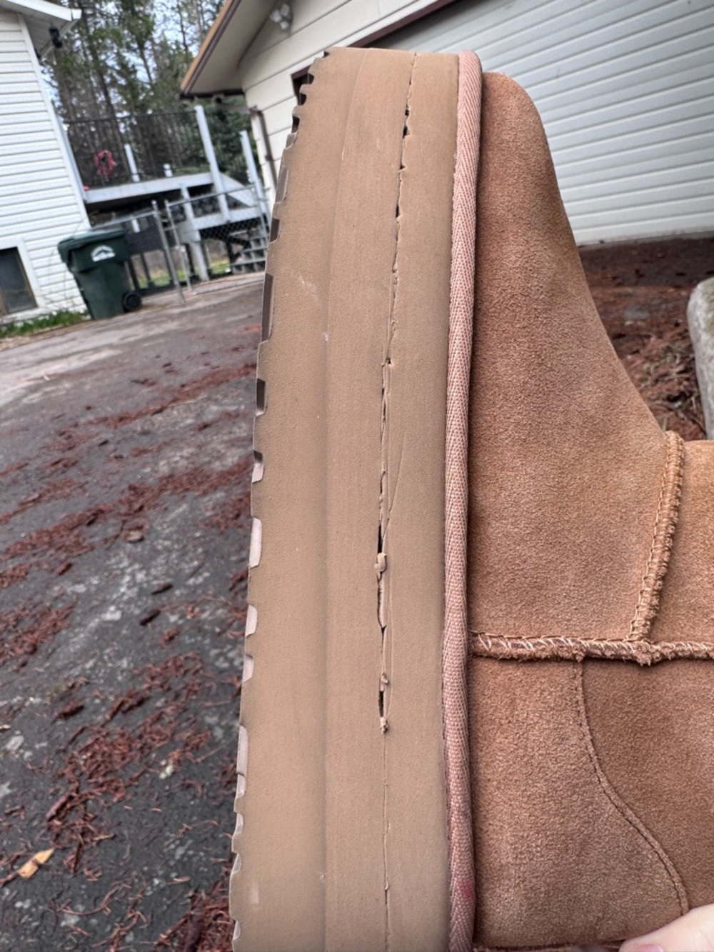 UGG Chestnut Suede Platform Mini Booties - Picture 5 of 15